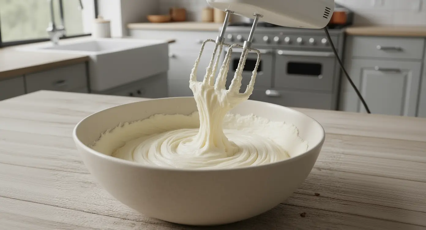 Mélange crémeux de beurre et sucres pour pâte