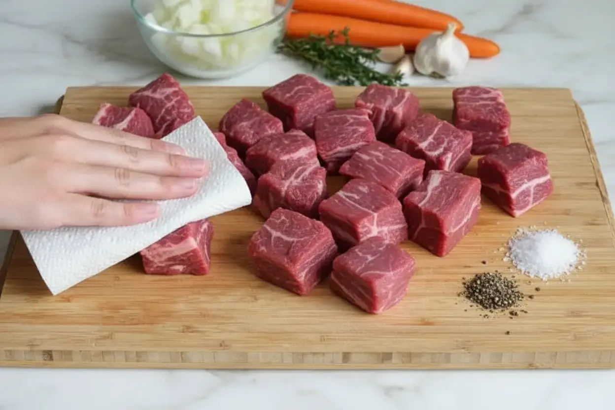 Préparation de la viande : séchage et assaisonnement du paleron de boeuf