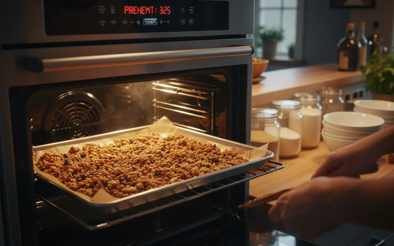 Mélange granola enrobé de sirop d'érable prêt à cuire