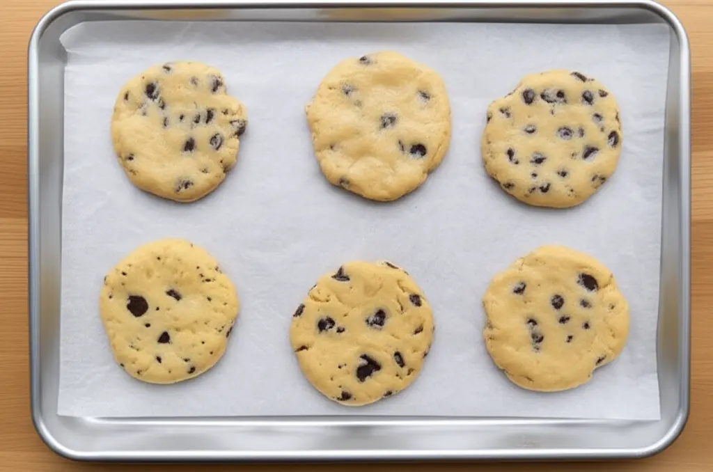 Cookies Mie Caline disposés sur plaque avant cuisson